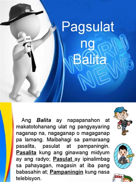 Pagsulat ng Balita .